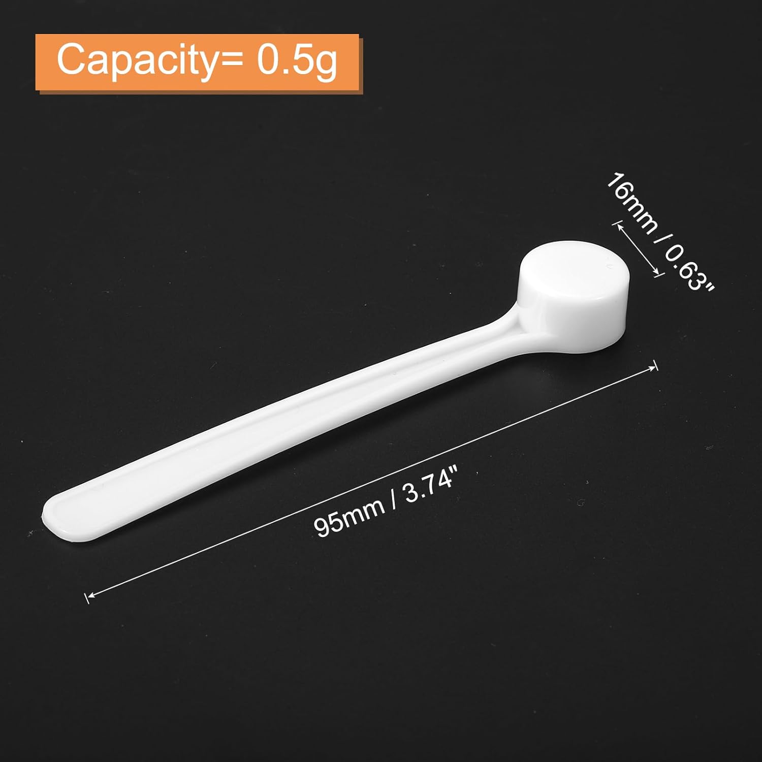 10Pcs Teaspoon Micro Scoops 500 Milligram Mini Powder Scoops Mini Measuring Spoons for Measuring Cosmetics Powders Coffee, White