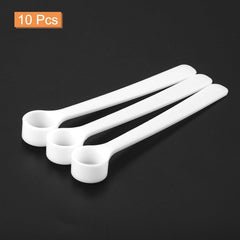 10Pcs Teaspoon Micro Scoops 500 Milligram Mini Powder Scoops Mini Measuring Spoons for Measuring Cosmetics Powders Coffee, White