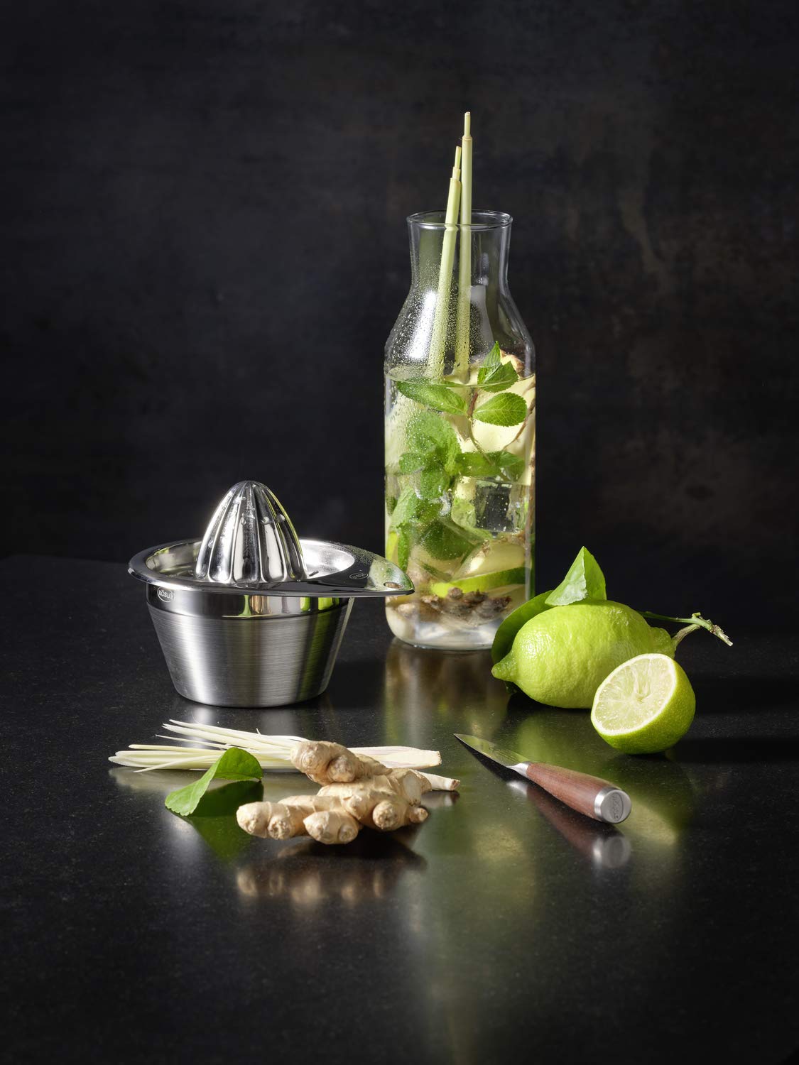 12802 Stainless Steel Manual Citrus Lemon Reamer & Juicer with Strainer