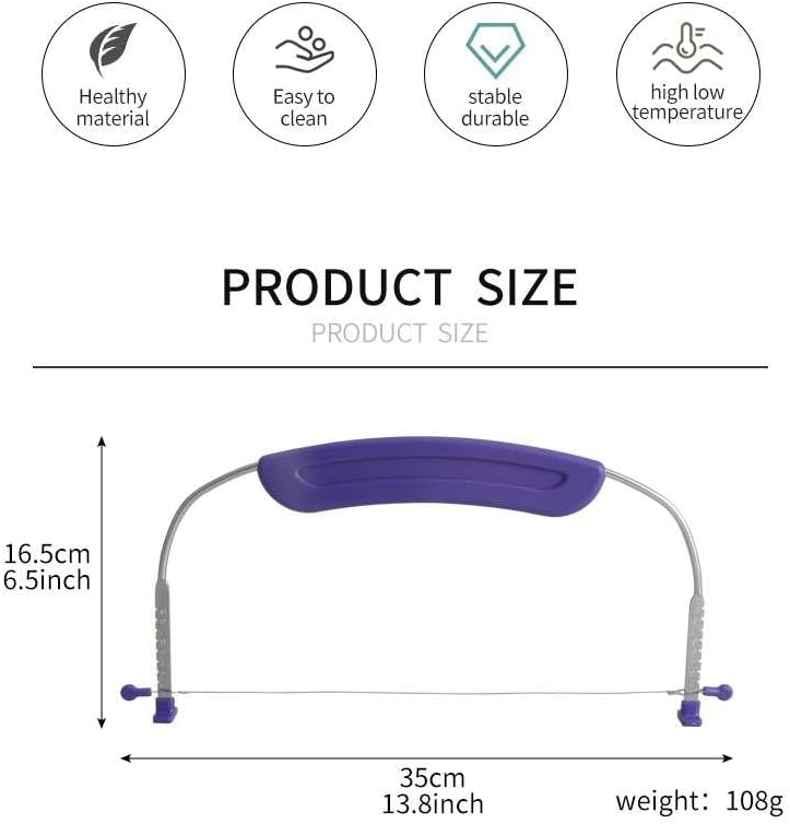 12 Inch Cake Scraper Smoother, Stainless Steel Cake Bench Scraper Decorating Tools for Icing Frosting Cream Edge - Adjustable Kitchen Spatula for Mousse, Cheese, Cream Cake (Purple)
