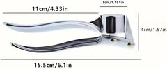 1 Piece Metal Garlic Press, Manual Ginger Crusher, Multi-Functional Kitchen Tool