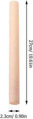 10pcs Rolling Pin Wooden Dough Roller 10.61 In | Smooth non-stick surface, for dumplings, pastry, pizza