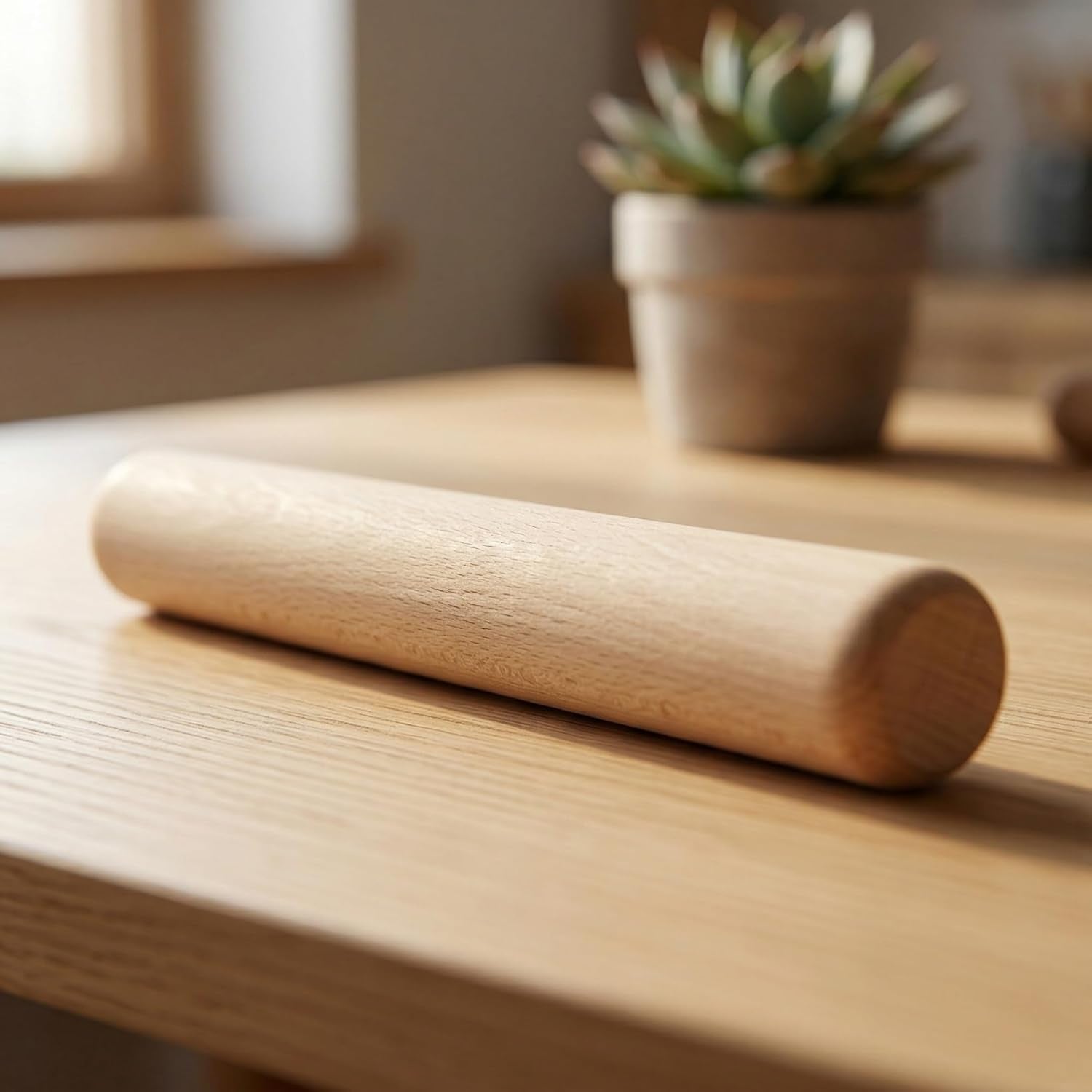 10pcs Rolling Pin Wooden Dough Roller 10.61 In | Smooth non-stick surface, for dumplings, pastry, pizza