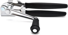 1 Pack Commercial Grade Heavy Duty Manual Can Opener with Easy Crank Folding Handle, Super Thick 20GA 2.0mm Steel with Chrome Plate Finish, Fit All Size Large Cans