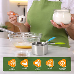 10-Pack Measuring Cups &Spoons Set, Kitchen Gadagets Cooking Baking, Measuring Spoons, Heavy Duty & Dishwasher Safe for Dry and Liquid Ingredients, Multicolor