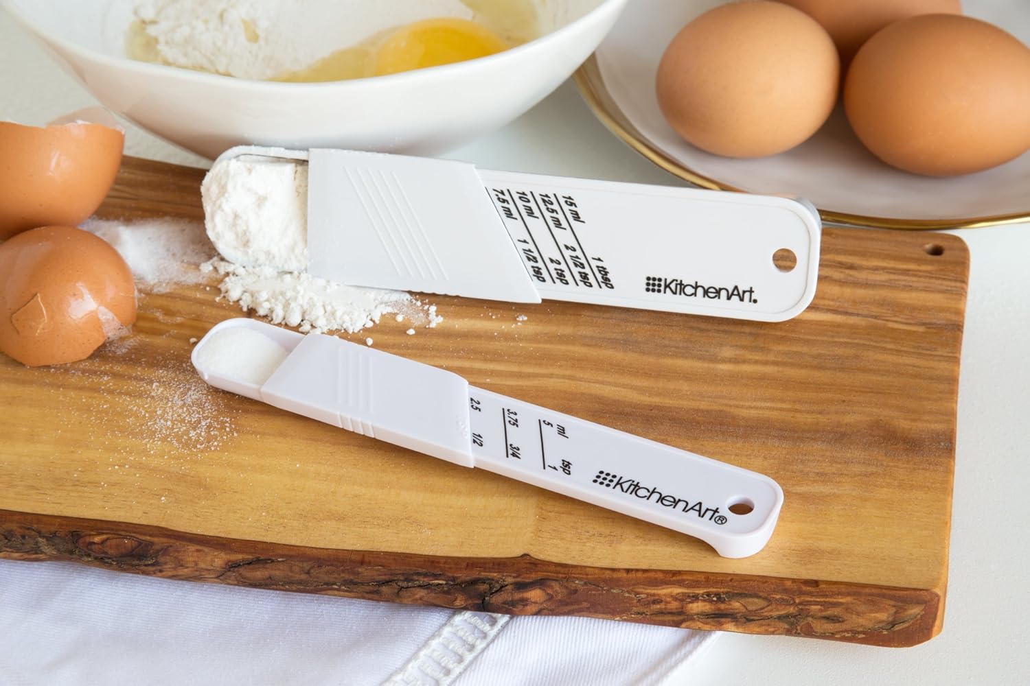 1 Tri Adjust A-Cup, TSP & TBL Adjustable Measuring Tool Set | Mess Free Pouring | Includes Adjustable 1 Cup, Teaspoon & Tablespoon | Kitchen Adjustable Measuring Cup & Spoon Set