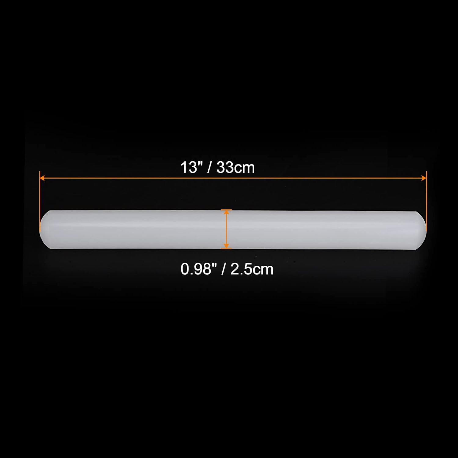 13 Inch x 0.98 Inch PP Plastic Non-Stick Fondant Rolling Pin - Dough Roller for Cookie, Pastry, Pizza, Clay - Kitchen Decorating Tools