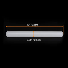 13 Inch x 0.98 Inch PP Plastic Non-Stick Fondant Rolling Pin - Dough Roller for Cookie, Pastry, Pizza, Clay - Kitchen Decorating Tools