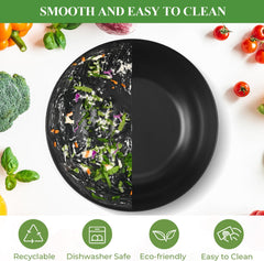 12" Salad Bowls, Bamboo Fiber Salad Bowl with Lid, 7.7Qt Extra Large Mixing Bowls with Servers for Kitchen, Salad Serving Bowl Set with Utensils for Salad, Pasta, Fruits, Vegetables and Dessert