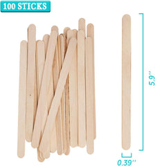 100pcs 8oz Graduated Clear Plastic Measuring Cups with 100pcs Wooden Stirring Sticks for Mixing Paint, Pigments, Epoxy Resins, Resins