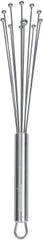 10.5 in Stainless Steel Ball Whisk - German Standard Egg Beater with Ergonomic Handle, Dishwasher Safe - Manual Mixer Cooking Whisk for Baking, Stirring, Sauces, Beating