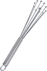 10.5 in Stainless Steel Ball Whisk - German Standard Egg Beater with Ergonomic Handle, Dishwasher Safe - Manual Mixer Cooking Whisk for Baking, Stirring, Sauces, Beating
