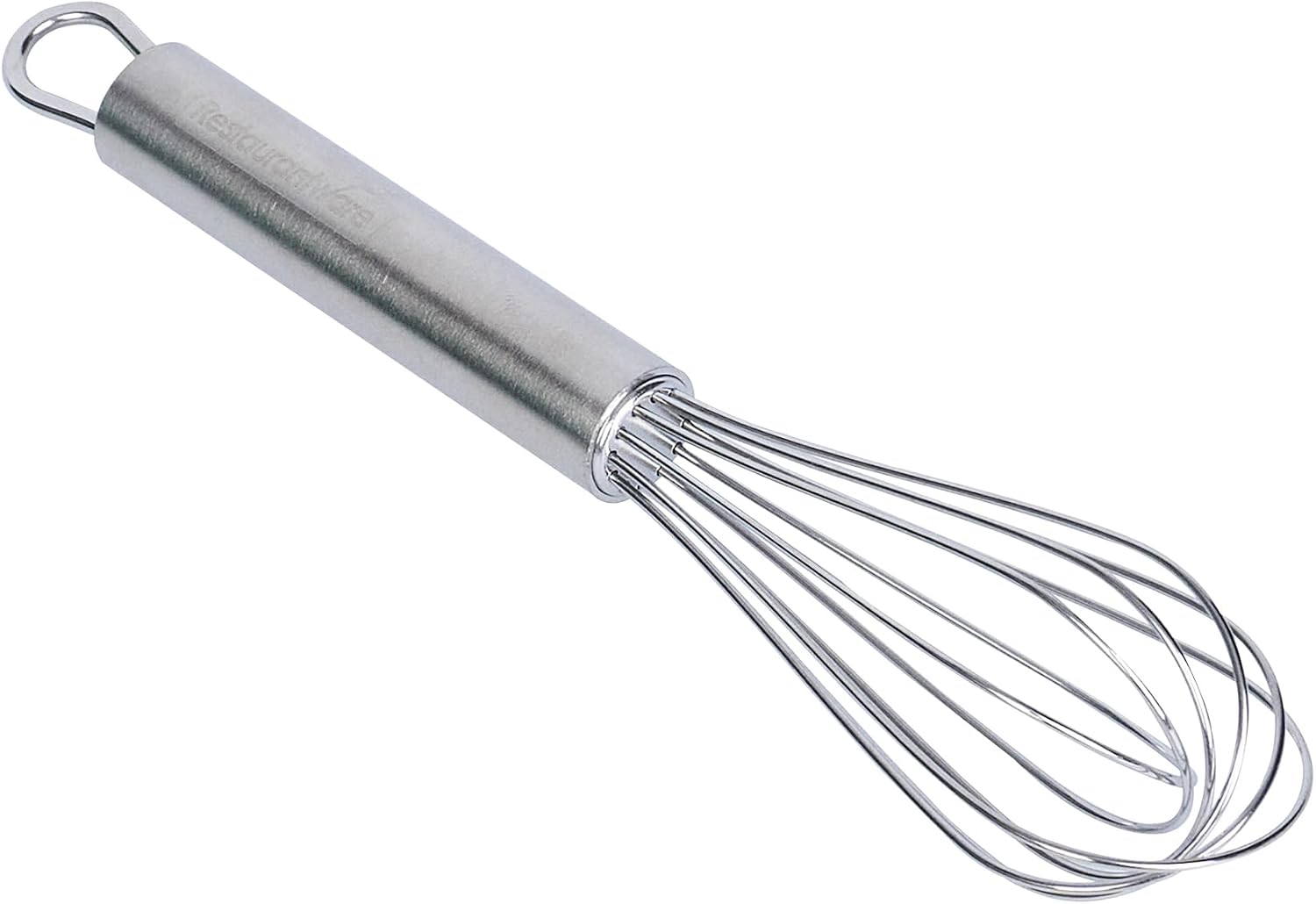 10.5 in Stainless Steel Ball Whisk - German Standard Egg Beater with Ergonomic Handle, Dishwasher Safe - Manual Mixer Cooking Whisk for Baking, Stirring, Sauces, Beating