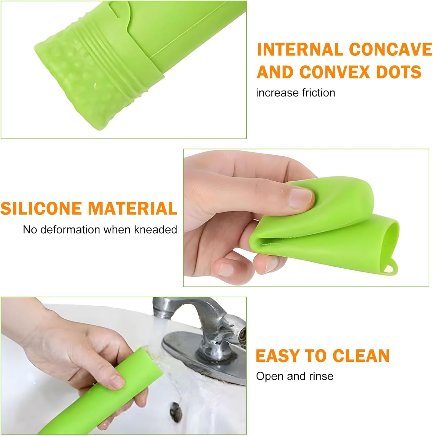 10er Pack Garlic Peelers Tube Rollers Peel Remover,Garlic Peeler Silicone Garlic Peel Remover Roller, Garlic Roller Peeling Tube Tool for Useful Kitchen Tools (Green)