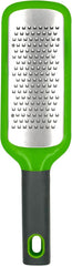 11-inch Handheld Cheese Grater - Coarse Stainless Steel Shredder for Parmesan/Cheddar, Non-Slip Silicone Handle with Storage Container (Dishwasher Safe) - Green