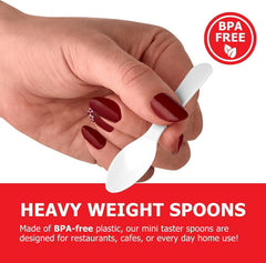 1000 Count 3-Inch Plastic Mini Taster Spoons - Perfect for Sampling, Desserts, and Parties, Disposable and Durable Utensils
